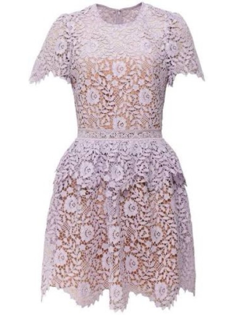 NWT SELF-PORTRAIT
Rose Lace Peplum Mini Dress